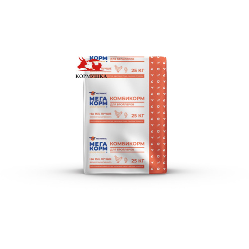 Мегакорм Бройлер Рост ПК-5-2 (15-28 дней) (25 кг/м) 1кг.