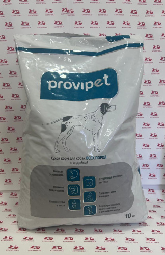 ПРОВИПЕТ корм для взрослых собак всех пород с индейкой (10 кг/м) 1кг.