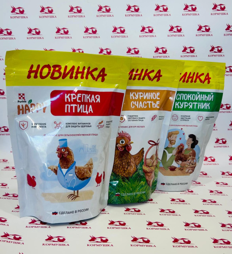 Премикс Пурина для кур-несушек универс. "Куриное счастье" (2413/2403) 2% (450гр/уп) 1шт