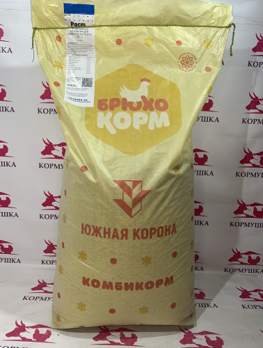 БРЮХОКОРМ Бройлер Рост Бр-2(гран) Южная Корона (3-4 нед., 25 кг/м) 1кг.