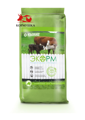 ЭКОРМ КРС Коровы Дойные и Нетелей К60, гр. 4,5, (25кг/меш) 1кг.