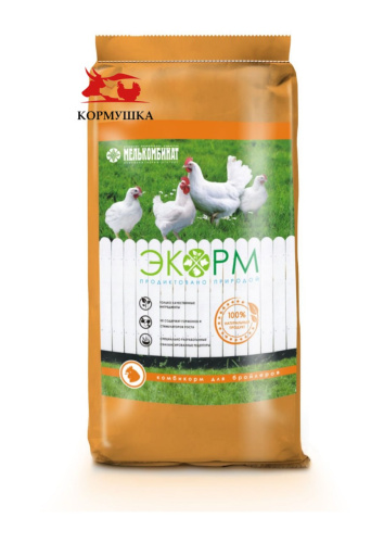 ЭКОРМ Бройлер Рост ПК5/2, от 11 до 24 дн., гр. 2,5 (25кг/меш) 1кг.
