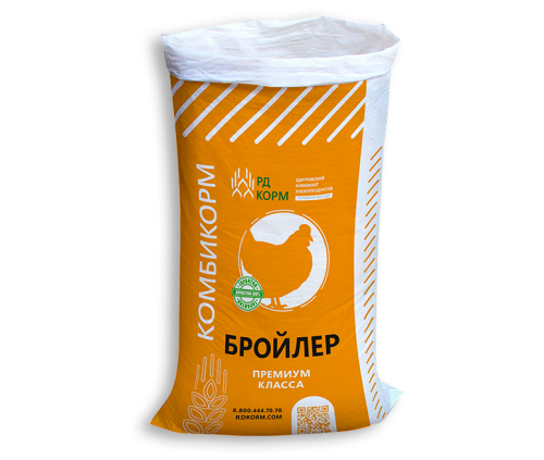 Щигры Бройлер Рост ПК5 (гранула, 25кг/м) 1кг.