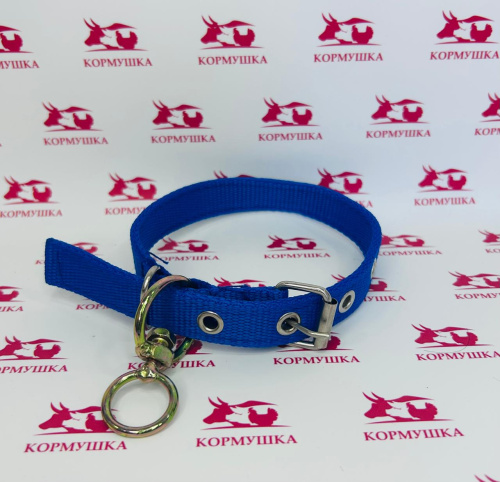 Ошейник брезентовый 20 х 480 мм двойной с вертлюгом, цветные, XQ-001, 1 шт.